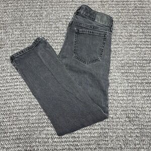Aeropostale Womens Mom Jean Size 0 Mid Rise Ankle Straight‎ Black Denim